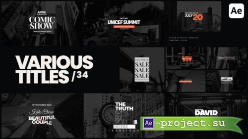 Videohive - Various Titles 34 - 48893104 - Project for After Effects