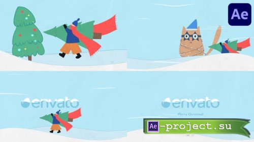 Videohive - Cartoon Christmas Logo | After Effects - 48913492 - Project for After Effects