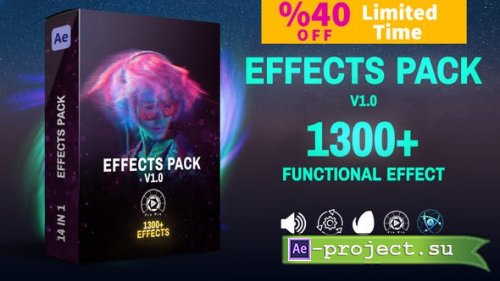 Videohive - Effects Pack V2.0 - Transitions ,Effects ,Footages and Presets and more - 45891082  - Project & Script for After Effects