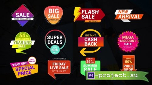 Videohive - Clean Sale Labels & Badges Pack - 48911923 - Project for After Effects