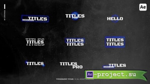 Videohive - Typography Titles | AE - 48876076 - Project for After Effects