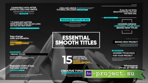 Videohive - Smooth Titles - 21001600 - Project for After Effects
