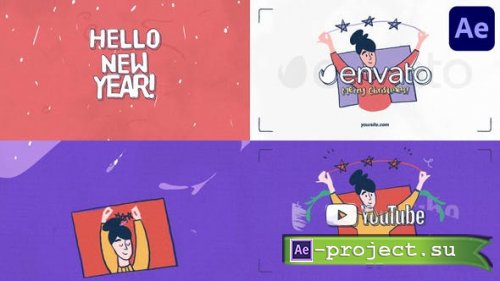 Videohive - Hand-Drawn Flat Christmas Logo for After Effects - 48933570 - Project for After Effects