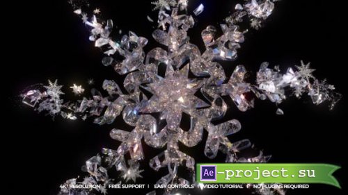Videohive - Crystal Snowflakes Intro - 48919460 - Project for After Effects
