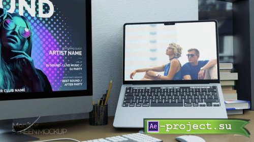 Videohive - Monitor Screen Office Set - 48927449 - Project for After Effects