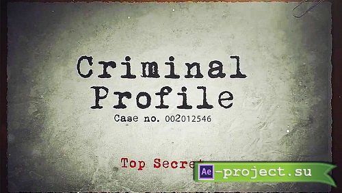 Criminal Profile 927837 - Premiere Pro Templates
