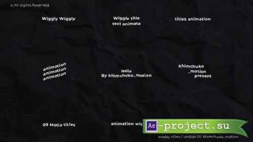 Videohive - Wiggly Titles 1.0 / After Effects - 47814901 - Project for After Effects