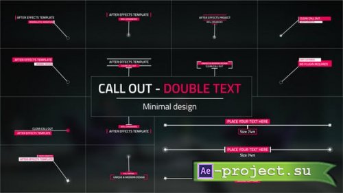Videohive - Double Text Call - Outs - 39850167 - Project for After Effects