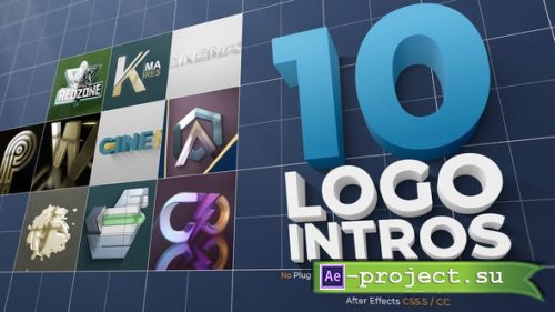 Videohive - 10 Cinematic 3D Logo Intros Pack - 44613844 - Project for After Effects