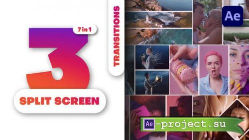 Videohive - Multiscreen Transitions - 3 Split Screen - Vol. 04 - 49000418 - Project for After Effects