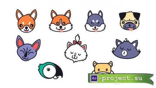 Videohive - Animated Pet Icons - 49001935 - Project for After Effects