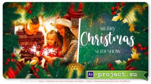 Videohive - Video Congratulations Merry Christmas - Slideshow - 49001702 - Project for After Effects