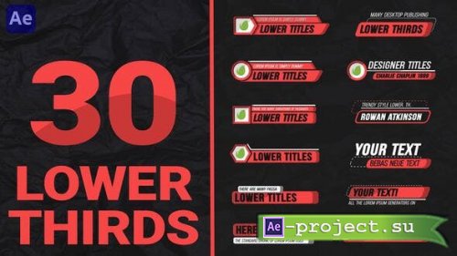 Videohive - Lower Thirds Pack - 49052549 - Project for After Effects