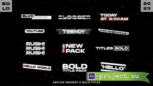 Videohive - Bolt Titles | After Effects - 49147173 - Project for After Effects