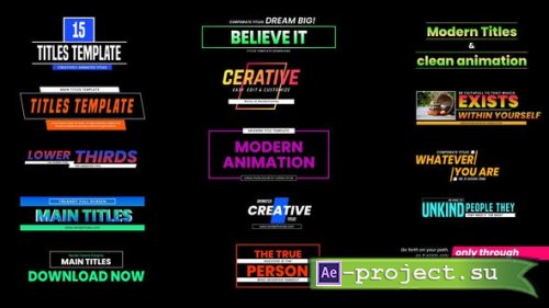 Videohive - Main Titles Typography - 49171622 - Project for After Effects