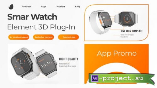 Videohive - Smart Watch 3D Device Element 3D - 49174685 - Project for After Effects