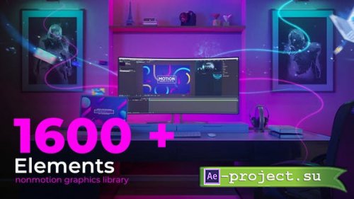 Videohive - Nonmotion Graphics Library | Extension for After Effects - 47668722- Project & Script for After Effects