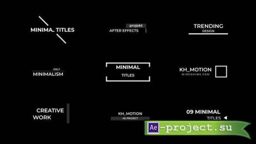 Videohive - Minimal Titles 3.0 | After Effects - 49227487 - Project for After Effects