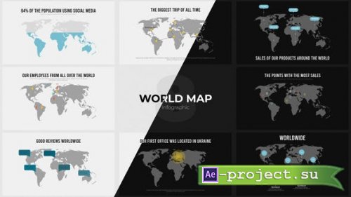 Videohive - Infographic - World Map / AE - 49278912 - Project for After Effects