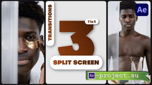 Videohive - Multiscreen Transitions - 3 Split Screen - 49280474 - Project for After Effects