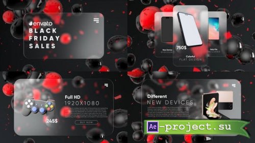 Videohive - Glassmorphism Black Friday - 49302497 - Project for After Effects