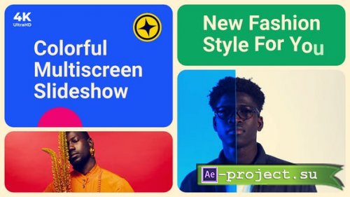 Videohive - Colorful Split Screen Slideshow | Multiscreen Opener - 49342099 - Project for After Effects