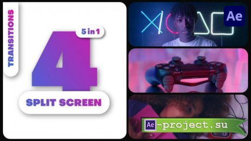 Videohive - Multiscreen Transitions - 4 Split Screen - 49367412 - Project for After Effects