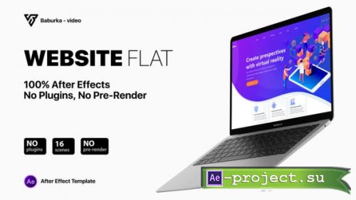 Videohive - Website Presentation // Flat Mockup - 23348869 - Project for After Effects