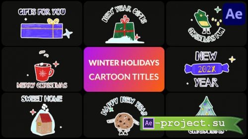 Videohive - Winter Holidays Cartoon Titles | After Effects - 49371291 - Project for After Effects