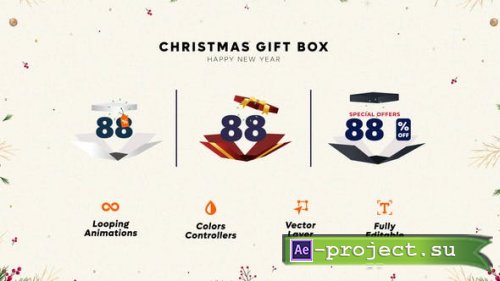 Videohive - Merry Christmas Gift box - 49423262 - Project for After Effects