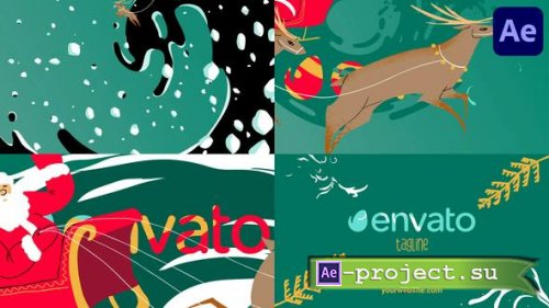 Videohive - Santa's Reindeer Christmas Logo | After Effects - 49410262 - Project for After Effects
