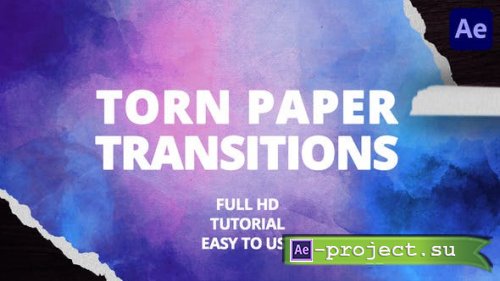 Videohive - Torn Paper Transitions for After Effects - 49449613 - Project for After Effects