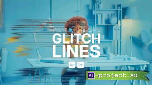 Videohive - Premium Overlays Glitch Lines - 49482413 - Project for After Effects