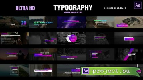 Videohive - Modern Unique Titles for After Effects | Gradient Colors - 24030476 - Project for After Effects