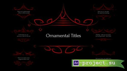Videohive - Ornamental Titles // After Effects - 45955329 - Project for After Effects