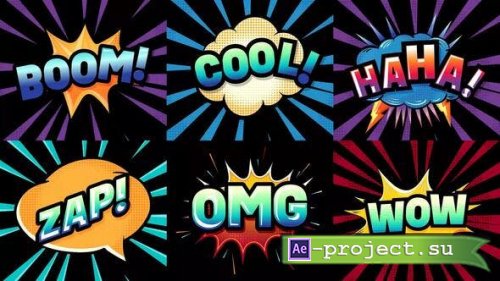 Videohive - Cartoon Comic Word Overlays - 49538787 - Project for After Effects