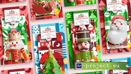 Videohive - 3D Christmas Greeting Stories - 49528301 - Project for After Effects