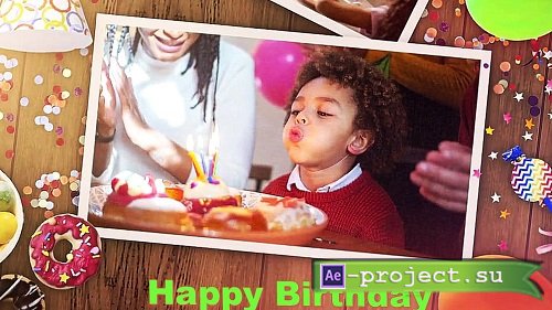 Happy Birthday Slideshow Opener 1250675 - Project for After Effects