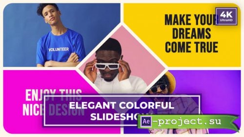 Videohive - Elegant Colorful Slideshow 4K After Effects Template | Split Screen - 49567980 - Project for After Effects