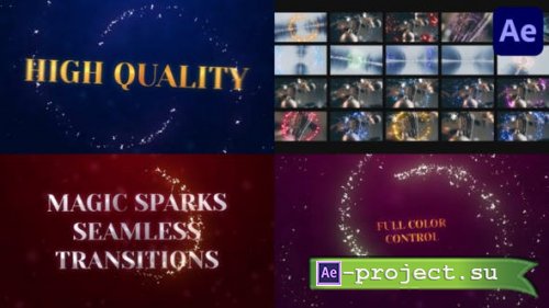 Videohive - Magic Sparks Seamless Transitions | After Effects - 49574085 - Project for After Effects
