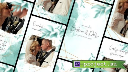 Videohive - Aesthetic Wedding Invitation Stories Pack - 49446663 - Project for After Effects