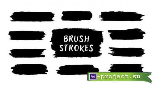Videohive - Animated Brush Strokes & Paintbrush Overlays - 49633088 - Project for After Effects