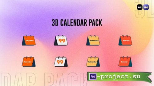 Videohive - 3D Calendar Pack - 49604210 - Project for After Effects