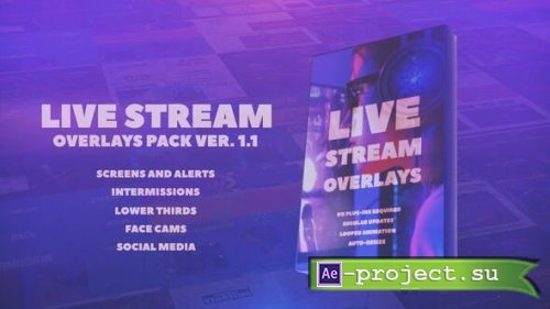 Videohive - Stream Overlays Pack - 29422618 - Project & Script for After Effects