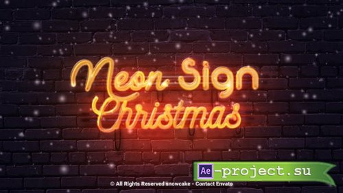 Videohive - Neon Sign Christmas - 49700281 - Project for After Effects