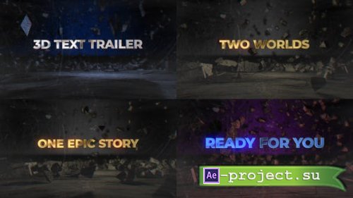 Videohive - 3D Texts Trailer With Explosion Shatter - 49678799 - Project for After Effects