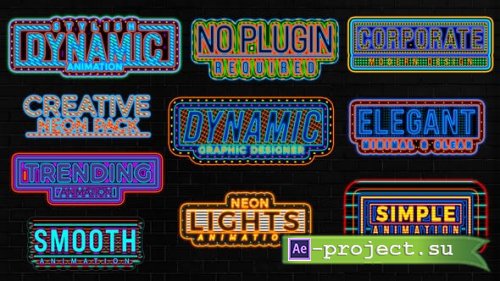 Videohive - Neon Light Text Pack - 49636532 - Project for After Effects