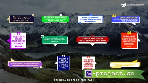 Videohive - Quotes Titles Pack / AE 49634692 - Project for After Effects