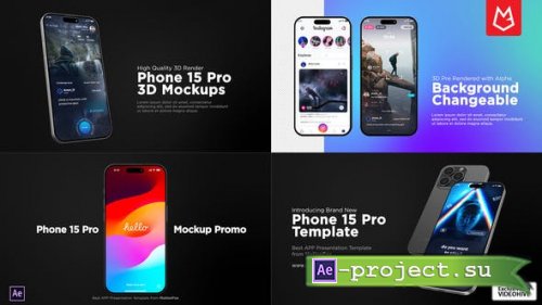 Videohive - App Promo | Phone 15 Pro Mockup - 49304885 - Project for After Effects