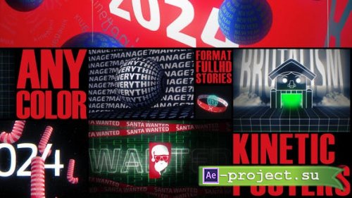 Videohive - Kinetic Christmas Posters - 49769806 - Project for After Effects
